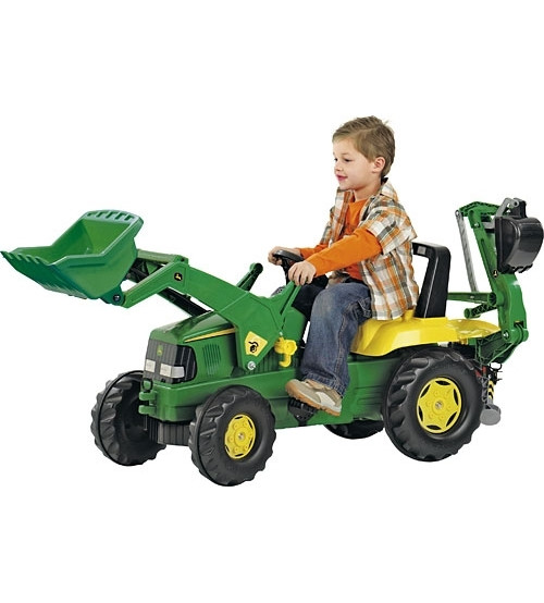 Pedāļu traktors ar diviem kausiem rollyJunior John Deere (3-8 gadiem) 811076